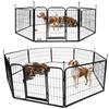 MaxxPet Recinto per cani - Recinto per cani da interno ed esterno - Parco per cuccioli, conigli e altri animali domestici - Area giochi pieghevole - Gabbia con 8 pannelli 80x60cm - Incl. ciotola