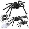 Bseical Ragno Di Halloween,26 Pezzi Ragno Di Decorazione Di Halloween E 60g Ragnatela,Ragno Peloso Di Halloween,Ragno Finto Realistico Raccapricciante Di Halloween,Decorazioni Spaventose per Case Infestate
