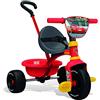 Smoby - Triciclo Be Move Cars, 7600740310, + 15 Mesi, Triciclo Evolutivo, Struttura di Metallo, Ruote Silenziose, Asta di Spinta