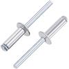 PATIKIL 6mm Diametro 20mm Impugnatura Lunghezza Cieco Rivetti, 25pz Alluminio Tirare Rivetti Nucleo Decorazione Rivetti, Argento Tono