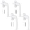 AUTOUTLET Maniglia per Finestra da 4 pezzi Colore Bianco Maniglia Universale per Porta Balcone