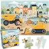 Hoppla - Puzzle Bambini XL - Truck in the city - 69x49cm - 48 pezzi - A partire da 4 anni - Puzzle Cantiere, Escavatore, Costruzione, Camion - puzzle bambini 4 anni, regalo bambino, regalo 4 anni