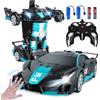 Kazzley Transform Macchina Telecomandata Giocattoli, Auto Telecomandata con Sensore di Movimento, RC Robot Car con Effetto Luce e Suono, Macchina Radiocomandata per Bambini 4 5 6 7 8 9 10 Anni