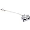 Digitus DN-93904 Adattatore cavo patch CAT 5e, 2x CAT 5e, PC-PC schermato, 2x RJ45 femmina a 1x RJ45 maschio, Grigio/argento, 2 - fach