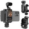 Zhixteu Supporto per Teleprompter per DJI Osmo Pocket 3, Supporto per Telefono Intelligente Monta il Telefono Cellulare Staffa Teleprompter Pocket 3 Lunetta di Protezione