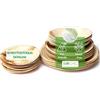 BIOCHIC - Kit 30 Piatti Monouso Ecosostenibili e Compostabili in Foglia di Palma - Tondo