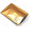 WACCOMT Pack 100 Pezzi Alluminio Schermo Pacchetto Tasche Zip Top Piatto Sacchetto Caffè Bagagli Mylar (7x10cm (2.7x3.9 inch), Oro)