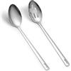 Kyraton Mestoli Cucina Set Di 2, Acciaio Inox Set Mestoli Cucina, Set Utensili Cucina, Utensili Da Cucina In Acciaio Inox Per Friggere, Mescolare, Servire, Scolare, Girare E Mescolare.