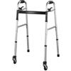 Wimed Deambulatore regolabile push-down con due ruote piroettanti