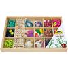 LENA - Legno Perline Mestieri Set nel Legno Scatola per 4+ Anni Bambini, Grande
