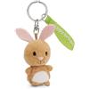 NICI- Portachiavi Coniglio Happy Birthday 5cm Marrone-Delizioso Ciondolo in Forma di Animale in Morbido Peluche con Anello per cordini e Pendenti, Colore, 61344