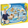 Totum- Set da Falegname Carpenter King : con Parti, Chiodi e Martello di Legno, Colore, 025042, dai 3 anni in su