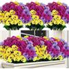 Weldomcor 9 fasci di fiori finti per esterni, resistenti ai raggi UV, decorazione estiva floreale fai da te tavoli per feste casa verde arbusti piante decorazione per il giardino della casa