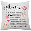 aligarian Amica Regalo Copricuscino Amici Regali per Migliore Aimci Cuscino Copertura Ispiratore Regalo per Donna Ragazze Regalo di Laurea Regali di Compleanno Natale (Amica)