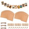 JINTANG 30 Pcs cornici portafoto in cartone,10 x 15 cmcornici di Carta Kraft per Foto DIY,Cornici di Carta,Hanging decorazione della parete,con 30 pz clip e 3 pz corde di canapa set(marrone)