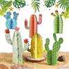 SUNBEAUTY 6 pezzi cactus decorazione cactus a nido d'ape verde decorazione festa matrimonio compleanno tavolo messico
