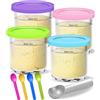 HAIWILL Per 4 contenitori Ninja Creami per NC301, NC299AMZ, NC300, CN305A,& CN301CO Series 600 ML Reusable Ninja Gelatiera senza BPA Ninja Creami, contenitore Ninja Creamy Deluxe