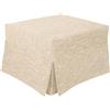 Decor Space Pouf letto trasformabile Mercurio pieghevole con materasso Made in Italy (Beige)