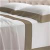Lisola Set Completo Lenzuola Una Piazza e Mezza, Cotone e Raso, 1 Lenzuolo da Sopra 180x290cm + Lenzuolo da Sotto 120x200x30cm + 1 Federa 80x50cm, Made in Italy, Modello: Diamante, Tortora