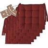 Il Tuo Artigiano Design Set 4 o 6 Cuscini per Sedie da Cucina Made in Italy - Cuscini Sedie Cucina set da 6 40x40 cm spessore 6 cm - Imbottiture in Spugna e morbido acrilico (6, Bordeaux)