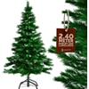 CASARIA® Albero di Natale Finto Verde 240 cm 1057 Punte Incl. Base in Metallo Abete Artificiale PVC Montaggio Rapido