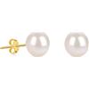 GAVU Orecchini Perla Donna, Orecchini Donna Argento 925 Placcato oro 14k