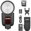 Godox V1Pro-N - Flash Speedlite per fotocamera 76 W, testa rotonda, per Nikon, con ricarica USB-C 2980 mAh, 2,4 G X Wireless HSS TTL