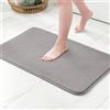 MIULEE Tappeto da Bagno Antiscivolo in Microfibra - Morbido, Assorbente, Asciugatura Rapida, Lavabile in Lavatrice - 40x60 cm, Grigio