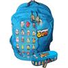 CO-MA Zaino Scuola Compatibile con Stumble Guys Blu Rotondo 44x39x23 cm con Astuccio Organizzato + Portachiavi Omaggio