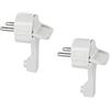 prometeo electronics Confezione 2 Spine Schuko ultra piatta Slim 16A 250V Colore Bianco