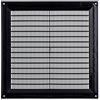 Steinberg14 Griglia di Aerazione Rettangolare 250x250 mm - Griglie di Aerazione in Plastica Nera - Serranda di Scarico dell'aria con flangia - Coperchio di Sfiato Interno a Parete e a Soffitto