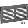 Steinberg14 Griglia di Ventilazione Rettangolare 200x100 mm - Griglie di Aerazione in Metallo Acciaio Inox - Serranda di Scarico dell'aria con Zanzariera - Bocchetta Interna a Parete e a Soffitto