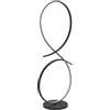 Eglo Serpins Piantana LED, lampada a stelo curva, da soggiorno, in metallo nero, con interruttore a pedale, luce bianca calda, 107 cm