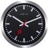 NeXtime 3998STZW Station Stripe Index Orologio da Parete, Nero, 19 cm