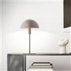 Lightbox Pilz-Tischlampe | 36 cm Höhe | Home Office Schreibtischlampe mit | Lampada da tavolo a fungo, altezza 36 cm, E14, metallo, color tortora/argento