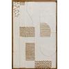 Kare Quadro di design Sandy Geometric, marrone/bianco, 81 x 122 cm, tela, decorazione da parete, opera d'arte
