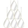 Romimex Set di specchi dorati in polistirene 19 x 27 x 1 cm