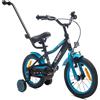 sun baby Tracker Bike Bicicletta per bambini 14 pollici ruota dimensioni, 3-6 anni, bicicletta da bambino con rotelle, bmx da bambino (14 pollici, Blu Neon)