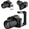 Generic Videocamera Vlogging, fotocamera digitale 4K per fotografia e video, zoom digitale 16x, telecamera WiFi IR visione notturna Vlogging, fotocamera touch screen HD da 3 pollici, fotocamera compatta per
