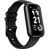 BOALZETD Smartwatch Donna Uomo, Contapassi Polso con Cardiofrequenzimetro/SpO2/Sonno, Orologio Fitness Sportive con 3ATM Impermeabile, Notifiche, Smartband Activity Tracker per Android iOS (Nero)