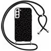 Foonary Cover con Cordino per Samsung Galaxy A21s 4G 6,5, Custodia con Laccio Collana Tracolla Aesthetic Disegni Silicone Necklace Regolabile Protettiva Corda Case per Samsung A21s 4G, Leopardata