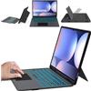 ROOFEI Custodia per Galaxy Tab S10 Ultra/S9 Ultra/S8 Ultra con tastiera QWERTZ - Tastiera rimovibile con touchpad - Illuminazione a 7 colori per Samsung Tab S10 Ultra 2024/S9 Ultra/S8 Ultra