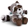 NICI Peluche Procione Lenno con Cappuccio 25cm Grigio - Simpatico peluchetto con Imbottitura Morbida per Giochi e Coccole, Doudou, Perfetto Come Idea Regalo per Bambini e Adulti - 61284