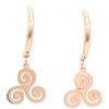 NILUXE DESIGN - Orecchini Triscele Celtico in Acciaio Inossidabile Placcati in Oro 14K - Orecchini Donna Triscele con Cerchi Dorati e Ciondolo Triscele - Orecchini Ideali da Regalare