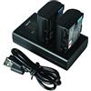 DSTE (2-Pack) Batteria di ricambio e Caricatore USB doppio LED intelligente Compatibile per Canon LP-E6NH,LP-E6N,LP E6N