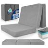 Beautissu Premium XL Materasso pieghevole 90x200 cm Letto per gli ospiti incl. Borsa - spessore extra 14 cm Materasso schiuma viscoelastica - elevato comfort lavabile Materasso - Grigio