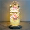 uniqicon Rosa Stabilizzata Eterna in Vetro, Fiori Artificiali Realistici, Regalo per Donna Anniversario, Fidanzata,Festa della Mamma,Bella e la Bestia,Fiore Infinita Immortale,Regali Lei Amica Mamma Idea Donne