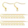 BENECREAT 50PCS Ganci per Orecchini Placcati Oro 18K Fili Auricolari, Ganci per Orecchini di Pesce con Palla Ciondola per Gioielli Fai da Te