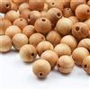 Prometis 200 pezzi 12mm perline tonde in legno di sandalo naturale splendido mestiere fatto a mano lucidato perline distanziali con cavo elastico per braccialetti creazione di gioielli fai da te