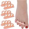 CAREOR - 6 cuscinetti in gel per dita a martello, correttore e raddrizzatore per dita dei piedi arricciate, curve, a griffe e a maglio, supporto in gel destro e sinistro, colore beige